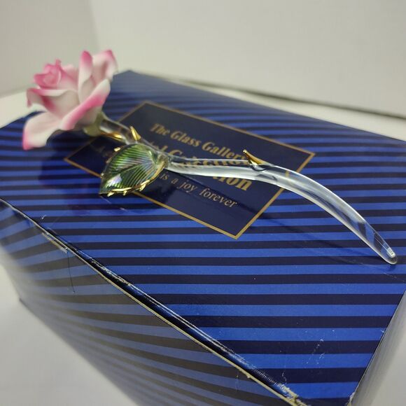 Collectible Clear Crystal Rose with Mirror "I Love You Always" Romantic Gift Y2K - Picture 5 of 11